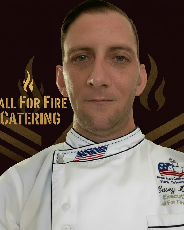 Executive Chef Casey K. Benson, founder of Call For Fire Catering